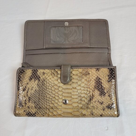 Brighton Python-Embossed Tri-Fold Wallet - Picture 5 of 10
